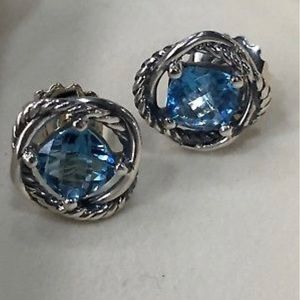 David Yurman Hampton Blue Infinity Earrings